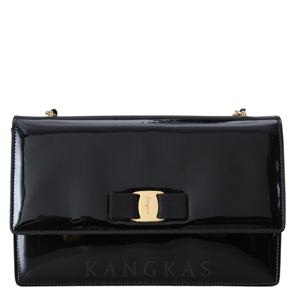 FERRAGAMO(USED)페레가모 페이던트 바라리본 체인 숄더백